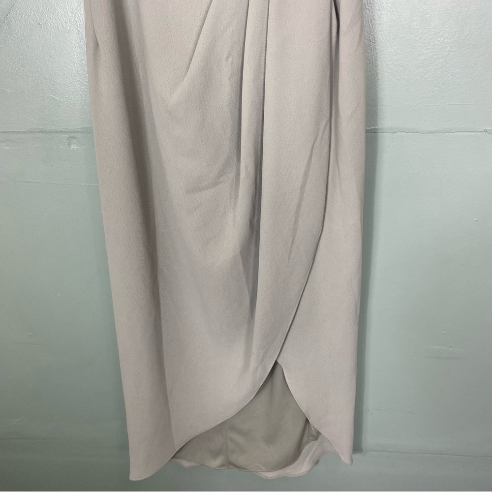 BHLDN Thompson Off The Shoulder Midi Dress Tulip Hem Sage Green Sz 8 - Picture 5 of 9